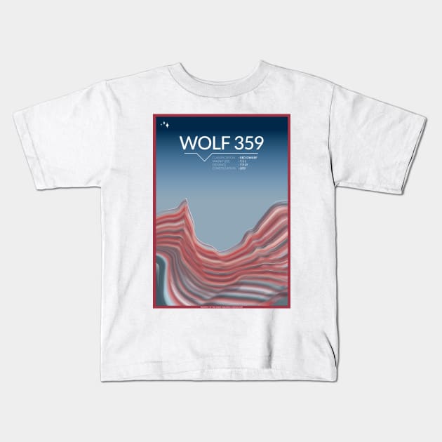 Wolf 359 Space Poster Kids T-Shirt by Walford-Designs